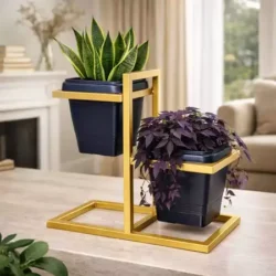 Suporte de Ferro com Vasos para Plantas Decoração Casa Escritório