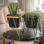 Vaso de Flor com Suporte Alto Decoração Casa Jardim Sala