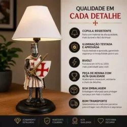 Abajur Luminaria De Mesa Soldado - Imagem 3